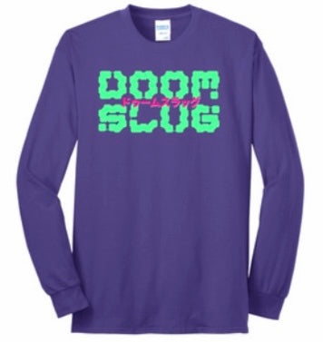 DOOM SLUG Purple Long Sleeve Kanji Shirt