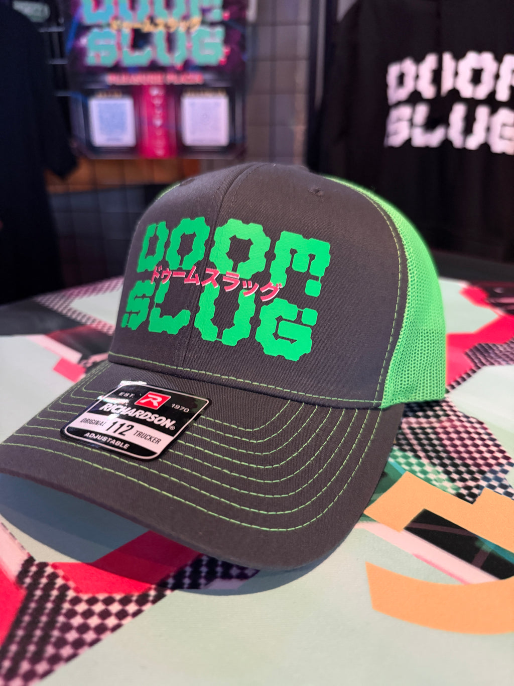 DOOM SLUG Green Trucker Hat