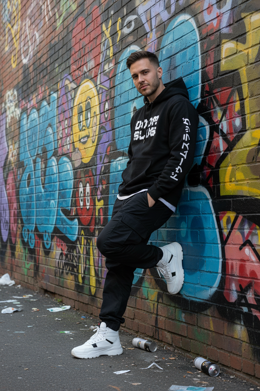 DOOM SLUG Black Kanji Hoodie